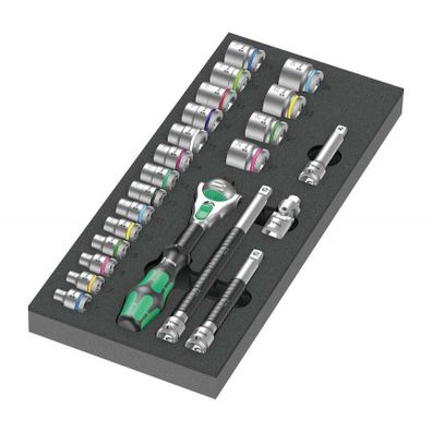 Wera 150111 Sada račňových kľúčov Zyklop 3/8" 8000 B typ 9721 v penovej vložke Set 1 (sada 23 dielov)