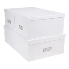Súprava 3 bielych úložných škatúľ Bigso Box of Sweden Inge