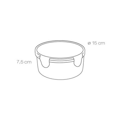 Dóza FRESHBOX 0.8 l, guľatá