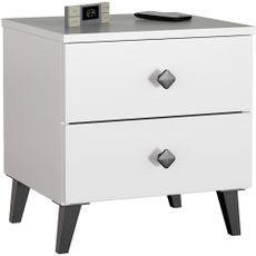 Ak furniture Noční stolek MOBI K-02 bílý/černý