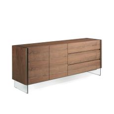 Estila Moderná komoda Vita Naturale so sklenenými nožičkami 188cm