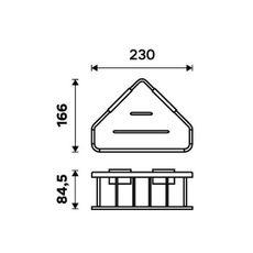 NIMCO Ki 14003-B-26 - Nástenná polica do sprchy KIBO lesklý chróm