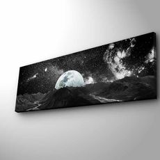 Wallity Obraz s LED osvetlením MESAČNÁ KRAJINA 30 x 90 cm