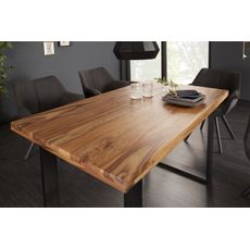 Estila Industriálny jedálenský stôl z masívu Steele Craft 120 cm z masívu