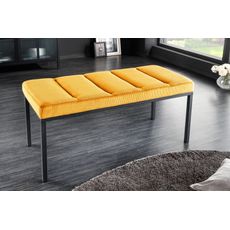 Estila Moderná čalúnená lavica Soreli horčicovo žltý menčester 80cm