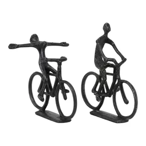 Kovové sošky v súprave 2 ks 22 cm Cyclists – Light & Living