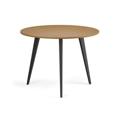 Konferenčný stôl PRIMO VIBE, priemer 100 cm, čierna podnož, buk