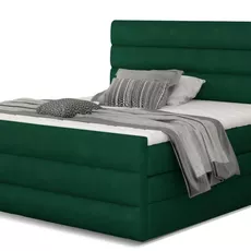 Kontinentálna boxspring posteľ Carmen, zelená 160x200cm (Kronos 19/ Cand 05)