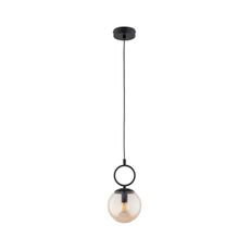 Luster na lanku SITRO 1xE14/10W/230V čierna/dymová béžová