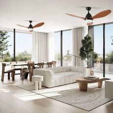 ZEVENTI - LED Stropný ventilátor MURO LED/18W/230V Wi-Fi Tuya + DO