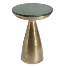 Estila Art-deco príručný stolík Elements okrúhly staro-zlatý 57cm