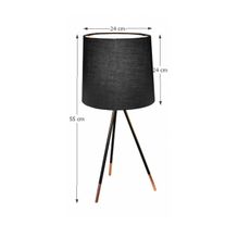 KONDELA Jade Typ 4 stolná lampa čierna
