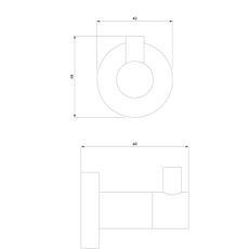 OMNIRES MP60110BL - Nástenný háčik MODERN PROJECT matná čierna