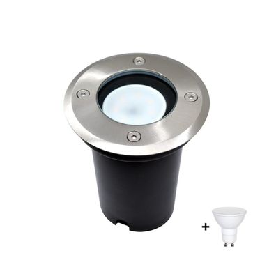 LED Vonkajšie nájazdové svietidlo 1xGU10/6W/230V IP67 matný chróm