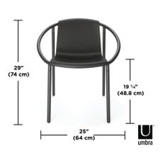 Čierna jedálenská stolička Ringo - Umbra