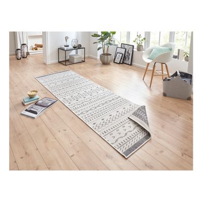 Sivo-krémový vonkajší koberec NORTHRUGS Kuba, 250 x 80 cm