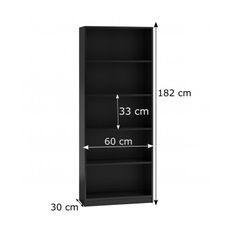 Regál 60 cm čierny