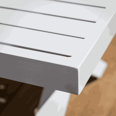 Záhradný 4-dielny set, svetlohnedá/biela/hnedá, aluminium, BABAK