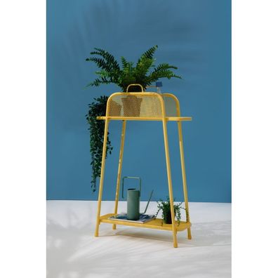 Modrá kovová polica na balkón Garden Pleasure MWH, výška 105,5 cm