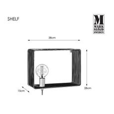 Markslöjd 107815 - Nástenné svietidlo SHELF 1xE27/60W/230V