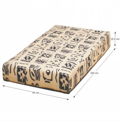 KONDELA Futon Arona pružinový matrac 90x200 cm pružiny / látka
