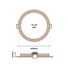 LED Podhľadové svietidlo CIRCLE LED/24W/230V 4200K pr. 29,6 cm hnedá