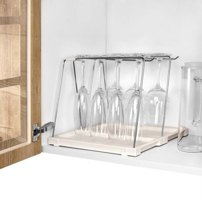 TESCOMA Držiak pohárov na víno s odkvapkávačom FlexiSPACE 330 x 148 mm