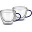 Lamart LT9116 2-dielna súprava pohárov na cappuccino Vaso, 190 ml, modrá