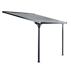 Pergola 436 x 305 cm (čierna + transparentná polykarbonát)