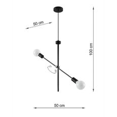 Luster na lanku CONCEPT 2xE27/60W/230V