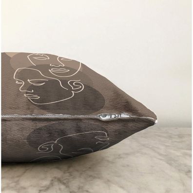 Hnedá obliečka na vankúš s prímesou bavlny Minimalist Cushion Covers Chenille, 55 x 55 cm