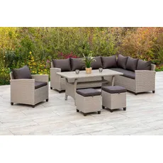 Gardenson TERASOVÁ SEDACIA SÚPRAVA 18-dielne, kov, plast, textil