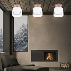 Kolarz A1352.11.Gr.100-Prisadený luster NONNA 1xE27/60W/230V jelene dub/biela/šedá