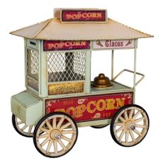Kovová drobná dekorácia Popcorn Cart - Antic Line