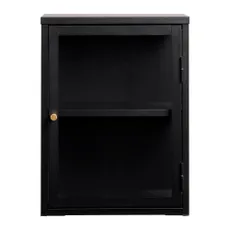 Čierna kovová závesná vitrína 45x60 cm Carmel – Unique Furniture