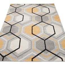 Šedý geometrický koberec Adelia Rozmer: 120x170 cm