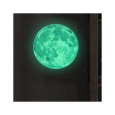 Nástenná svietiaca detská samolepka Ambiance Real Moon, ⌀ 30 cm