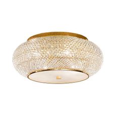 Ideal Lux - Krištáľové stropné svietidlo PASHA 14xE14/40W/230V pr. 65 cm zlatá