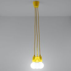 Luster na lanku DIEGO 3xE27/60W/230V žltá