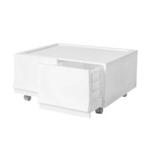 Modulárny úložný box Wave twin Snow s kolieskami 54,6 x 43,4 x 22 cm, široký - 2 zásuvky - kolieska