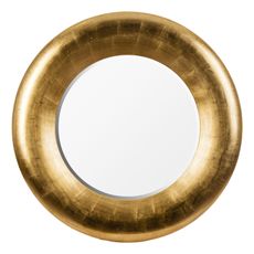 Estila Luxusné art deco okrúhle nástenné zrkadlo Zorane s hladkým oblým rámom v zlatej farbe s kovovým dizajnom 142 cm