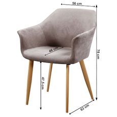 KONDELA Odovel jedálenské kreslo sivohnedá taupe / buk