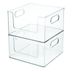 Transparentný úložný box iDesign The Home Edit, 25,4 x 25,4 cm