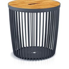 Prosperplast Univerzálny kôš CLEON s bambusovým vekom antracit, varianta 25 l