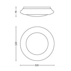 Philips 33362/31/16 - LED Stropné svietidlo MYLIVING CINNABAR LED/16W/230V 2700K