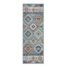 Modrý vonkajší behúň 80x230 cm Avery Blue – Flair Rugs