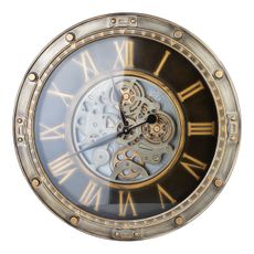 Mondex Since 1986R Nástěnné hodiny RAMSEY MECHANISM 66 cm hnědé/zlaté/černé