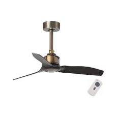 FARO 33429 - Stropný ventilátor JUST FAN čierna/zlatá pr. 81 cm + diaľkové ovládanie