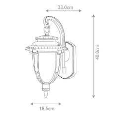 Elstead STL2-M-WB - Vonkajšie nástenné svietidlo ST LOUIS 1xE27/100W/230V IP44