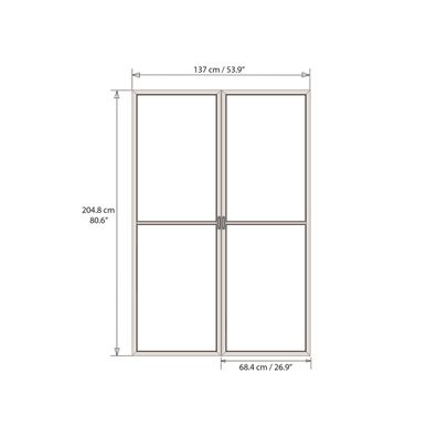 Palram Dvere s moskytiérou pre Torino 3 x 4,25 (sivé)